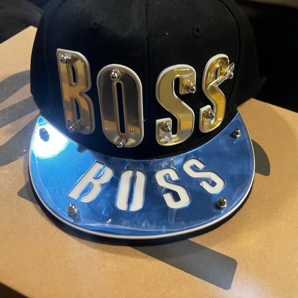 Black and Silver BOSS Cap